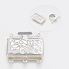 Brass Multi-strand Box Clasps kk291-S-3