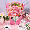 DIY Paper Flower Bouquet Greeting Card Sets AJEW-WH0455-197B-5