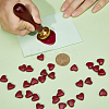 CRASPIRE 200Pcs Heart Sealing Wax Particles DIY-CP0009-29-3