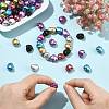 150Pcs Matte Spray Painted Skull Acrylic Beads ACRP-FS0001-01-5