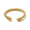 Ion Plating(IP) 304 Stainless Steel Popcorn Chain Open Cuff Bangle BJEW-P283-11G-2
