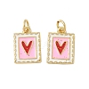 Brass Enamel Charms X-KK-C110-34G-1