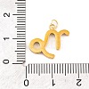 316 Stainless Steel Micro Pave Cubic Zirconia Pendants STAS-K284-01E-G-3