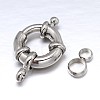 Brass Spring Ring Clasps KK-L082C-01P-2