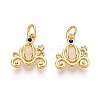 Brass Micro Pave Colorful Cubic Zirconia Glass Pendants KK-R162-026C-G-1