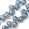 Electroplate Glass Beads Strands EGLA-D030-17L-4