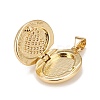 Brass Micro Pave Cubic Zirconia Locket Pendants KK-A161-41G-3