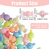 200Pcs Rubberized Style Acrylic Beads SACR-FH0001-15-2