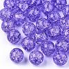 Transparent Crackle Acrylic Round Beads Strands CCG-R002-12mm-06-3