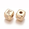 Brass Micro Pave Cubic Zirconia Beads KK-K238-16G-K-2