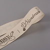 Word Printed Cotton Ribbon SRIB-WH0006-14B-2
