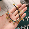 Bohemian Style Alloy Brass Disc Tassel Waxed Cord Anklets for Women FS-WGC5E81-02-3