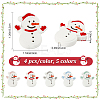 CRASPIRE 20Pcs 5 Colors Snowman Christmas Theme Food Grade Eco-Friendly Silicone Beads SIL-CP0001-05-2