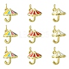 9Pcs 3 Colors Brass Enamel Charms KK-CJ0014-16-1