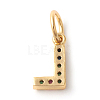Brass Micro Pave Colorful Cubic Zirconia Charms ZIRC-F092-01-L-2
