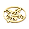 304 Stainless Steel Pendants STAS-D036-09G-2