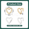 8Pcs 2 Colors Brass Spring Gate Rings KK-PH0013-93-2