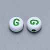 Craft Acrylic Horizontal Hole Letter Beads SACR-S201-11G-2