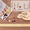 DIY Red Gothic Rose Flower Alloy Earring Making Kit DIY-SC0024-35-3