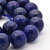 Dyed Natural Lapis Lazuli Round Beads Strands G-G735-06-8mm-1
