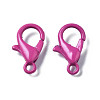 Spray Painted Eco-Friendly Alloy Lobster Claw Clasps PALLOY-T080-06E-08-NR-2