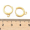 Brass Micro Pave Clear Cubic Zirconia Hoop Earring Findings KK-H532-14A-G-3
