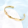 304 Stainless Steel Cuff Bangles for Women BJEW-D361-03G-3