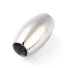 304 Stainless Steel Magnetic Clasps with Glue-in Ends STAS-F276-03P-1