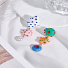 1 Piar Geometric Resin Acrylic Dangle Stud Earrings EJEW-LP0007-020-3