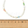 Mixed Stone and Dyed Natural Shell Rice Beaded Necklaces for Women NJEW-JN06347-4