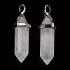 Natural Quartz Crystal Double Terminated Pointed Pendants X-G-F295-04G-4