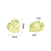 Green Transparent Acrylic Leaf Pendants for Chunky Necklace Jewelry X-DBLA410-9-2