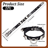 Snakeskin Print PU Leather Choker Necklaces with Alloy Rings for Women NJEW-WH20007-08-2