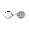 Tibetan Style Alloy Cabochon Connector Settings X-TIBE-M022-10AS-2