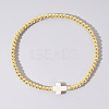 Brass Bead Stretch Bracelets for Women QZ0147-8-1