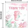 SUPERDANT Rectangle with Marine Life Pattern Thank You Theme Cards DIY-SD0001-06-6