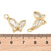 Brass Micro Pave Cubic Zirconia Pendants CU-CBA908F-05G-02-3