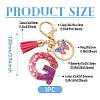 Alloy Resin Butterfly Keychains KEYC-TADJ0002-02G-G-3