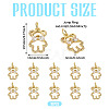 10Pcs Brass with Cubic Zirconia Pendants KK-TA0002-13-4