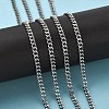 Tarnish Resistant 304 Stainless Steel Twist Chains CHS-K001-19-4.5mm-5