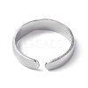 304 Stainless Steel Crescent Moon Open Cuff Ring for Women X-RJEW-C046-01P-3