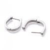 304 Stainless Steel Huggie Hoop Earrings EJEW-O099-03P-3