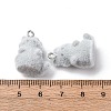 Animal Flocking Resin Pendants LS-RESI-A049-03C-3