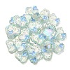 UV Plating Rainbow Iridescent Acrylic Enamel Beads OACR-G012-07B-3