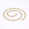 304 Stainless Steel Figaro Chain Necklaces MAK-L015-29B-2