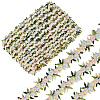15 Yards Flower Polyester Embroidery Lace Ribbon OCOR-WH0070-77B-1