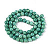 Dyed Synthetic Fossil Beads Strands G-T139-6mm-66E-3