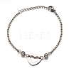 Heart 304 Stainless Steel Necklaces SJEW-F049-05-5