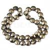 Electroplated Natural Lava Rock Beads Strands G-K388-01I-1