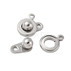 Non-Tarnish 201 Stainless Steel Snap Clasps STAS-K212-02P-2